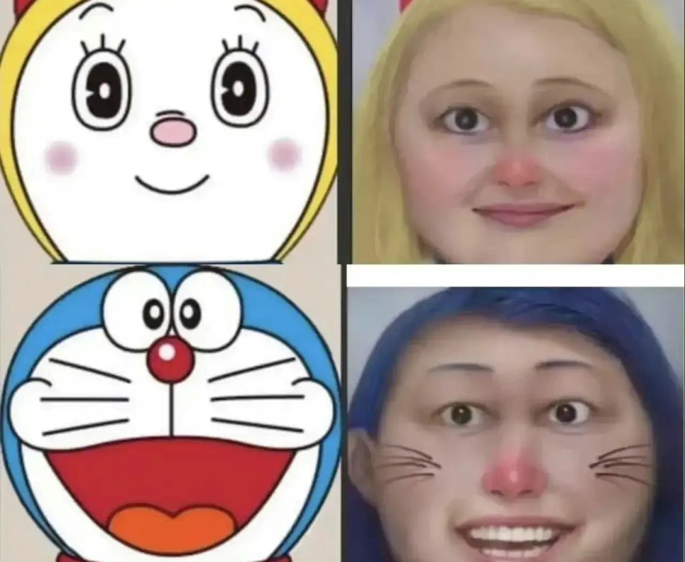 当哆啦a梦被真人化后,小夫的还原度较高,哆啦美和哆啦a梦脸大_腾讯