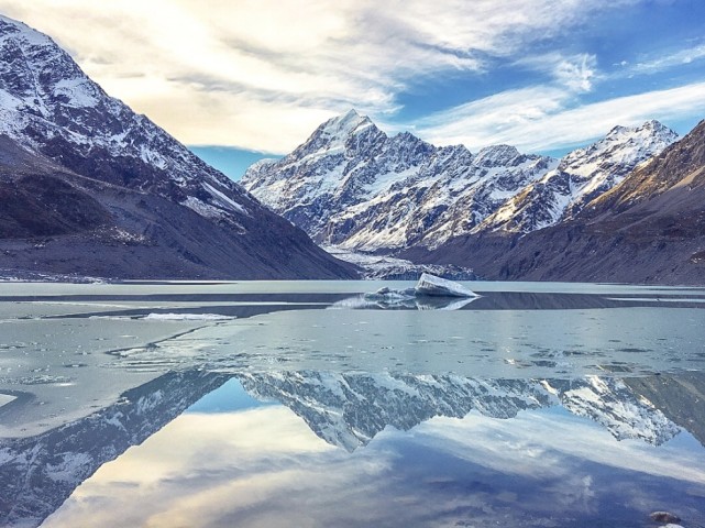 那一抹惊艳的蓝新西兰南岛蓝色牛奶湖lakepukaki普卡基湖