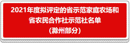 家庭農場省農民合作社示範社的通知》(皖農合函〔2021〕249號)要求