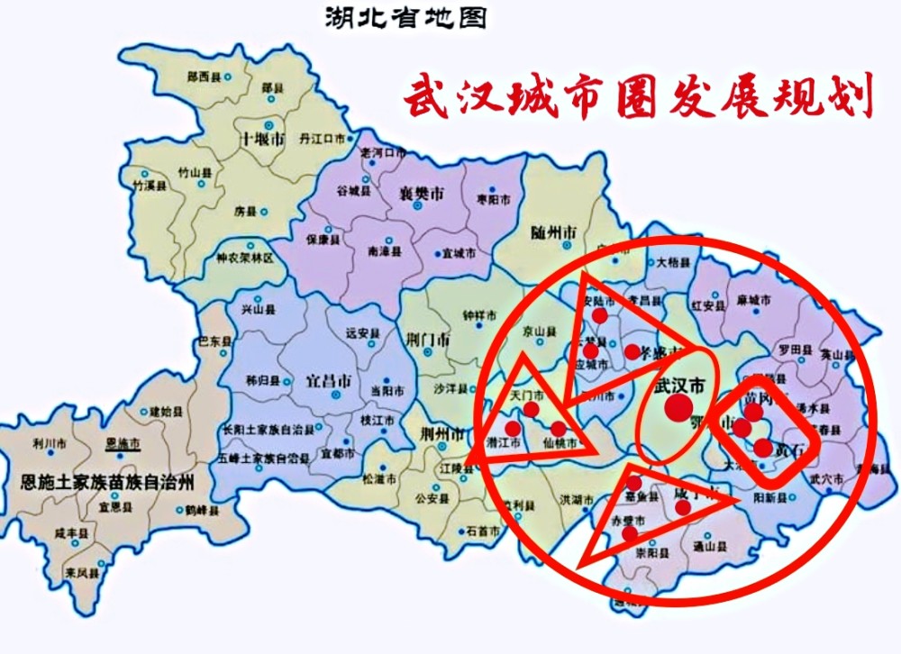 武汉都市圈地图图片