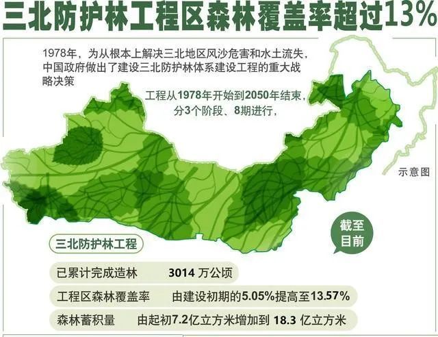 百年瞬间|三北防护林一期工程宣告完成_腾讯新闻