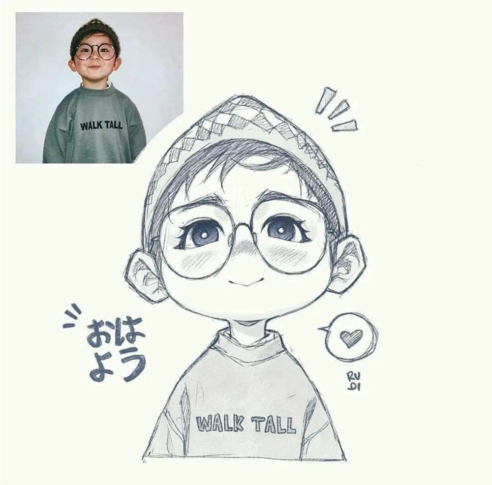 给小孩子画个二次元形象 如此可爱又天真的样子 又想骗我生女儿 腾讯新闻