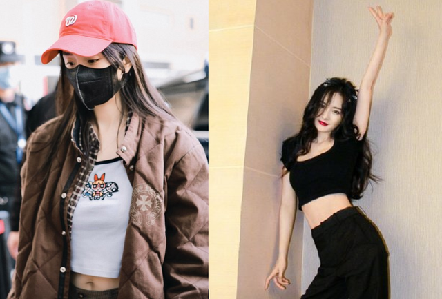 35岁杨幂现身被拍!穿露脐装秀一截马甲线,一双圆溜眼睛十分勾人