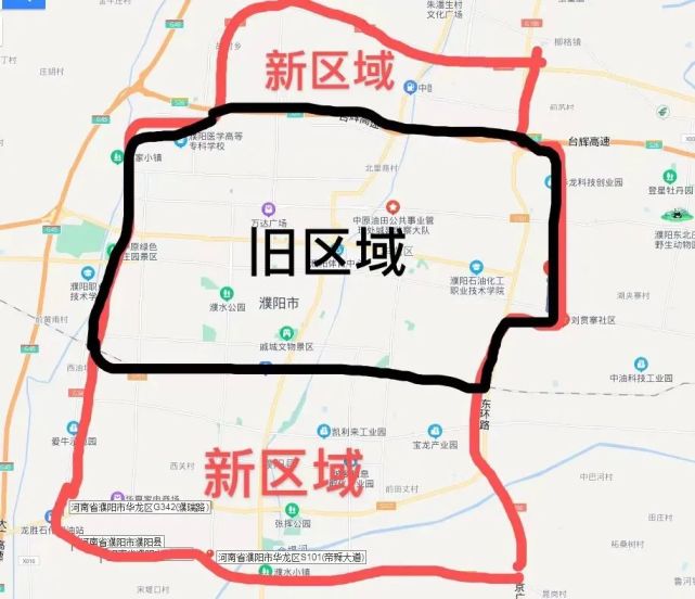 濮阳市限号区域地图图片