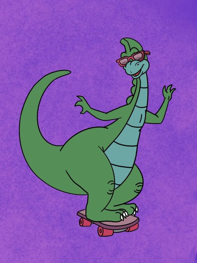 80后动画《丹佛最后的恐龙》:4个嬉皮士少年教恐龙滑滑板唱摇滚_腾讯