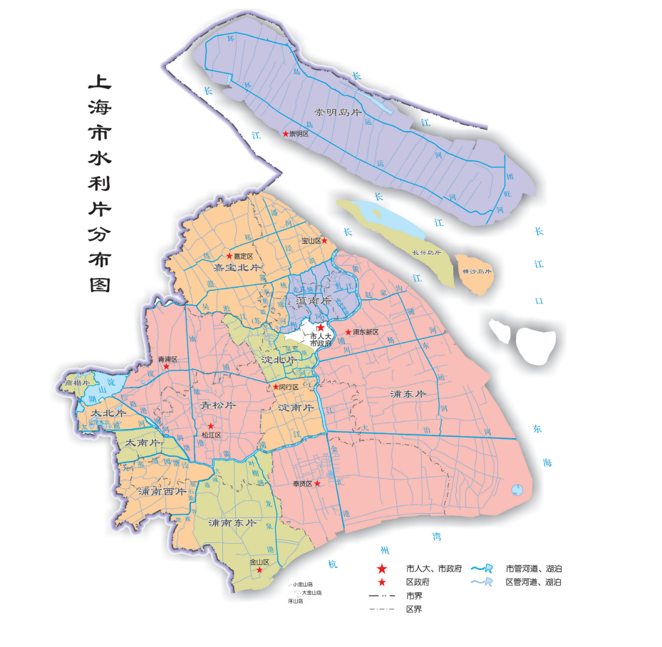 上海河流分布图高清图片