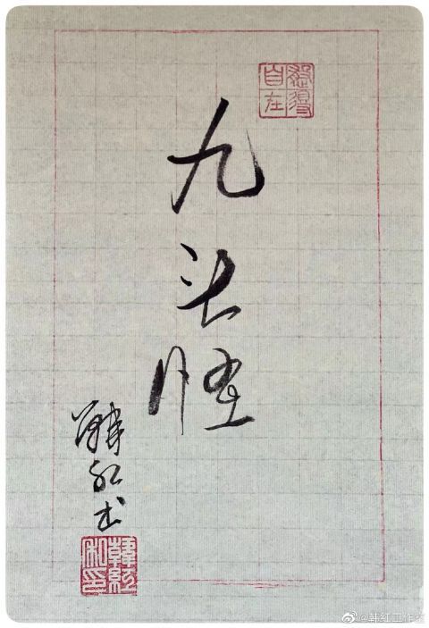 近日,韩红毛笔书法作品曝光,工作室写道:"boss韩红为新单曲手写的全套