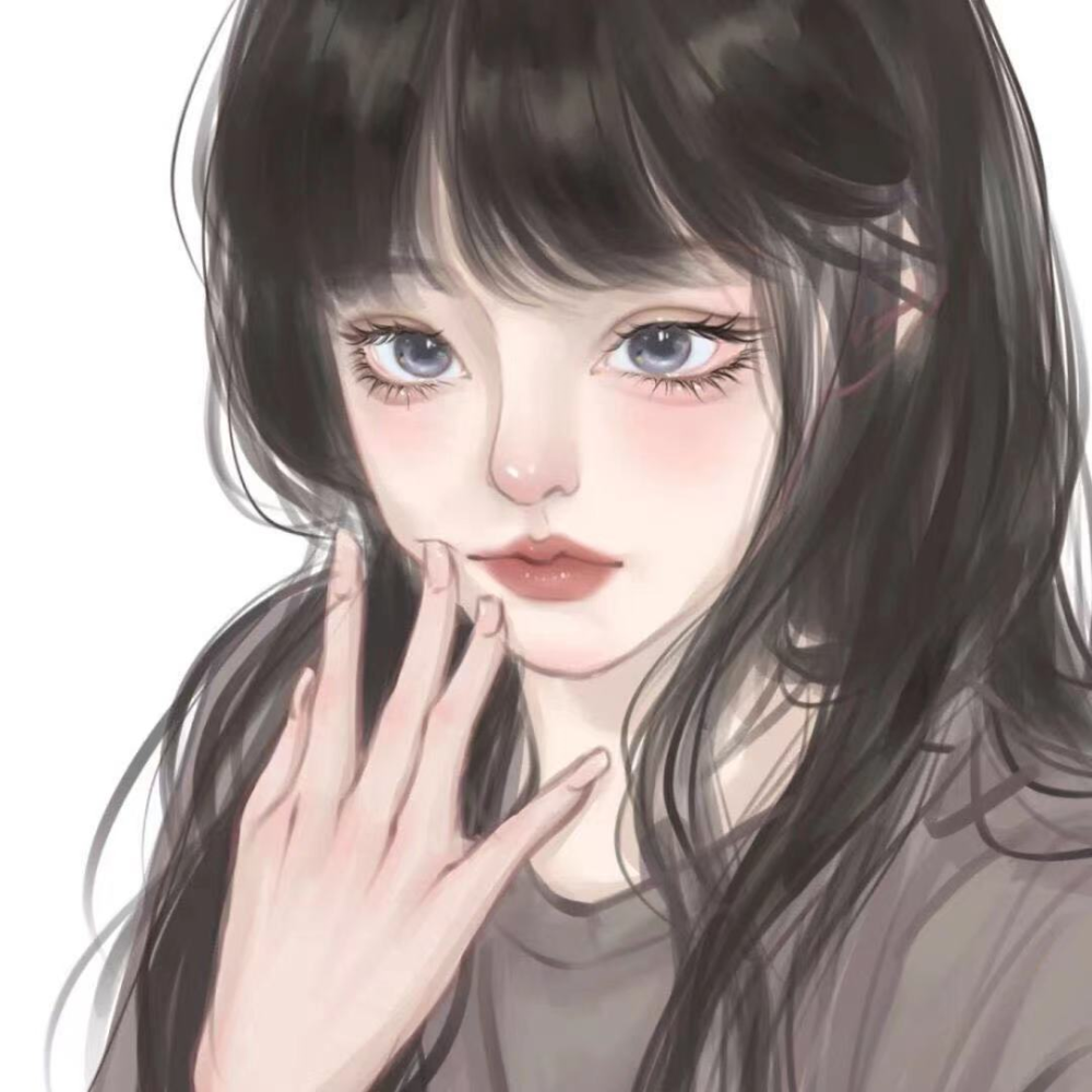 微信头像手绘风格动漫女生小姐姐头像太爱这个配色了