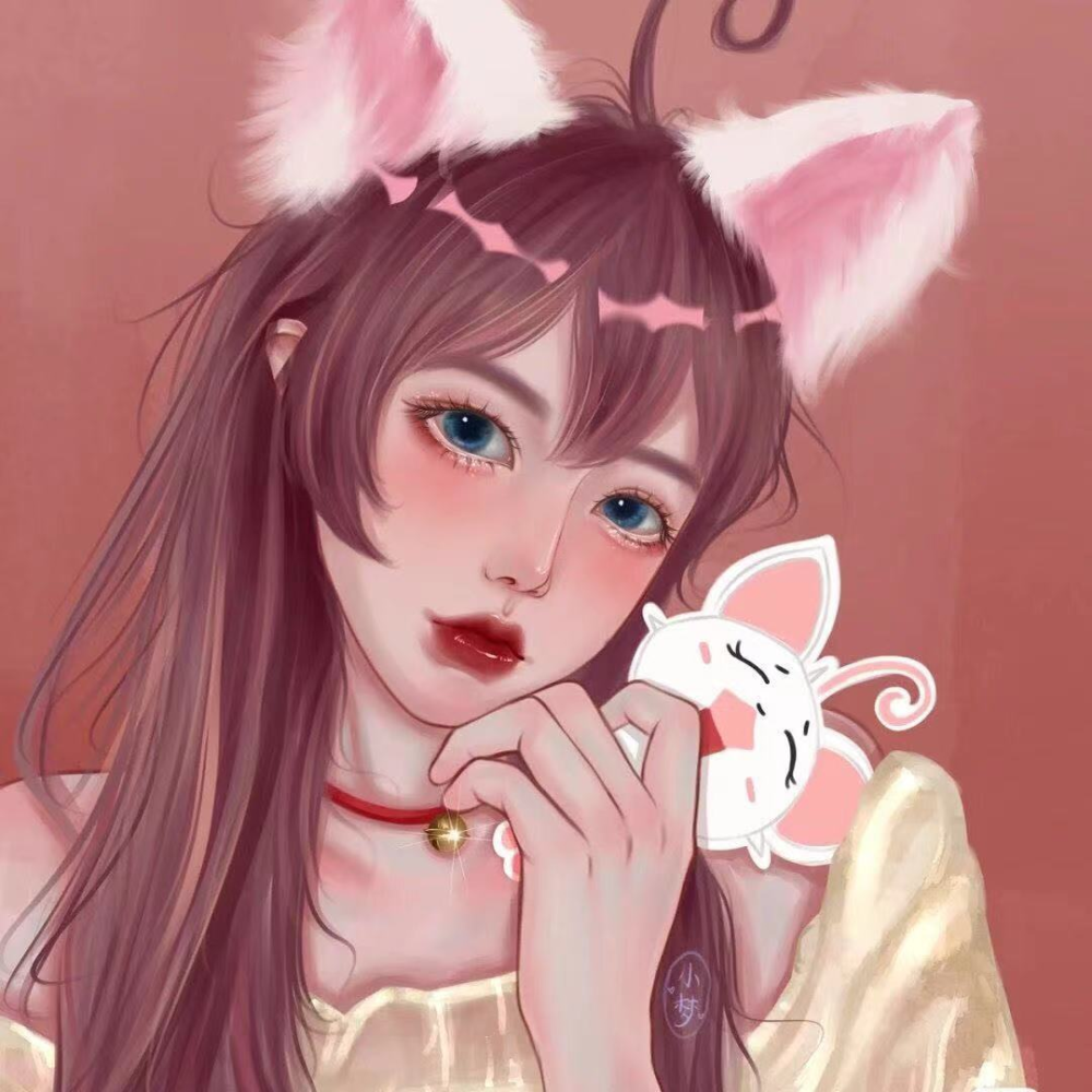 微信头像手绘风格动漫女生小姐姐头像太爱这个配色了