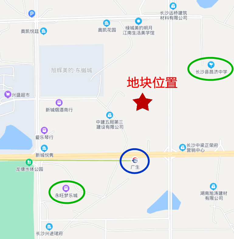 周邊有永旺夢樂城,縣婦幼醫院,龍塘水體公園等配套,陽高小學,昌濟中學