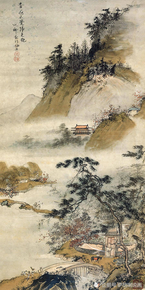 临摹不是偷懒而是表达敬意胡也佛绘春游图