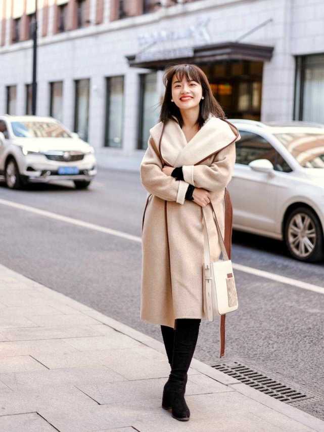 158cm小个子女生怎么穿长筒靴?跟着这位博主学,配大衣太好看了