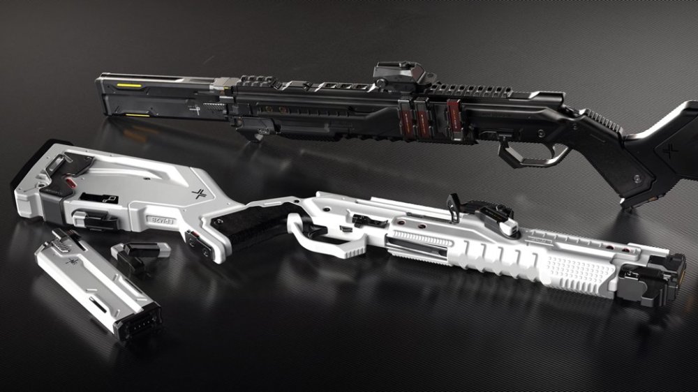 合作,将团队在2020年2月透过一张概念图公开的未来风格霰弹枪「epm28