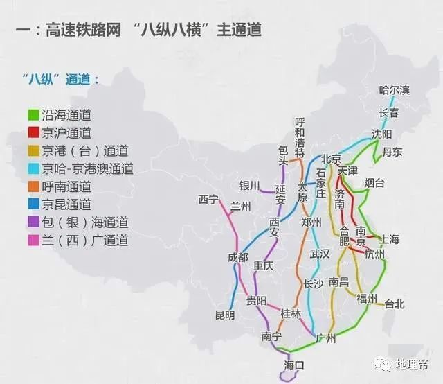 "八横"通道包括绥满通道,京兰通道,福银通道,青银通道,陆桥通道,沿江