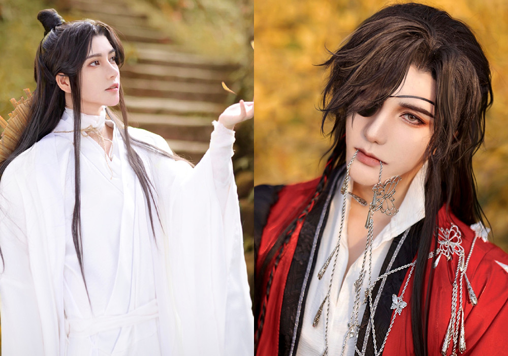 天官赐福高颜值的花怜cos未岚的花城惊艳谢怜英气又温柔