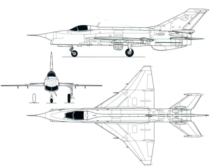 歼7战斗机结构图图片