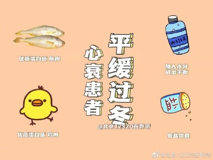 心衰患者平缓过冬一定要控制饮食