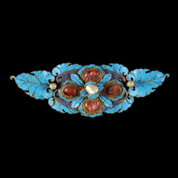 【故宫】2021年12月09日,清·银镀金嵌珠葵花纹结子