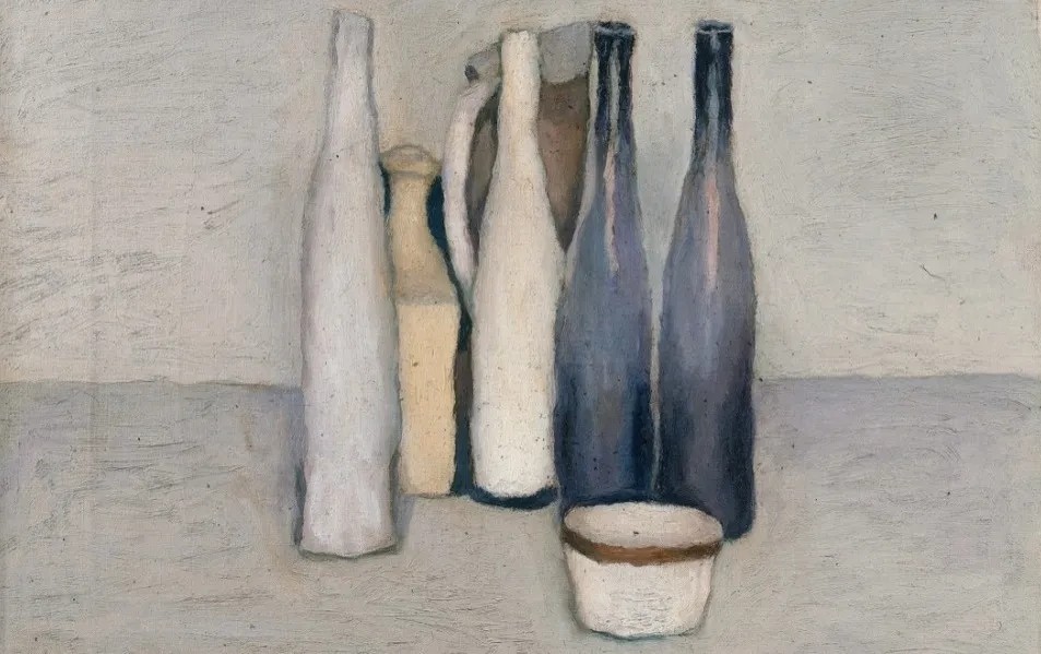 莫兰迪几乎从来不用鲜亮的颜色画了一辈子花瓶子