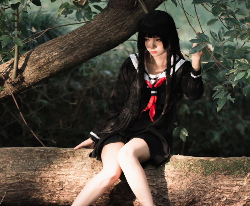 地狱少女阎魔爱cos:童年女神来了