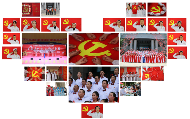 鲁甸医护人员开展我与党徽合个影活动