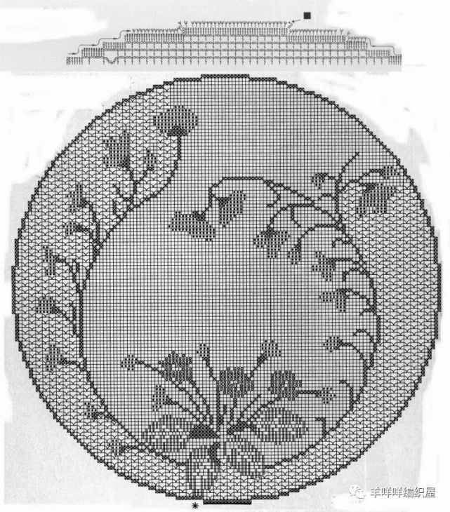 花好月圆方格钩钩针图案