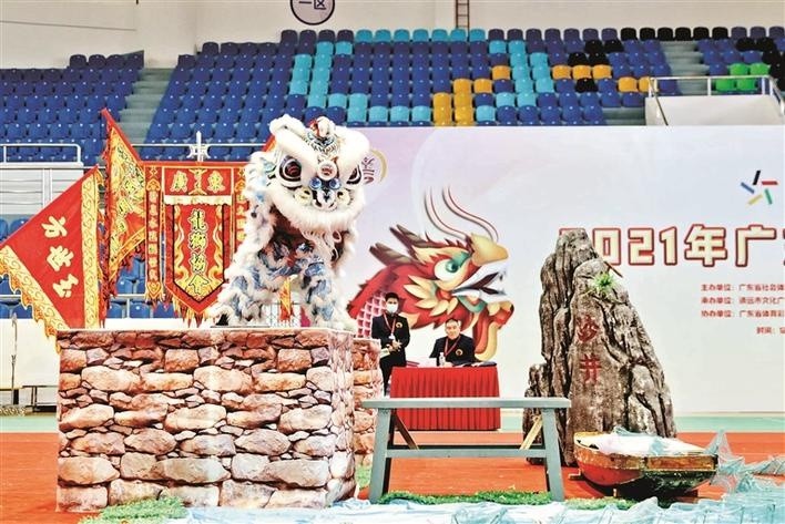 广东狮王争霸 沙井蚝乡获两个男子组传统南狮一等奖