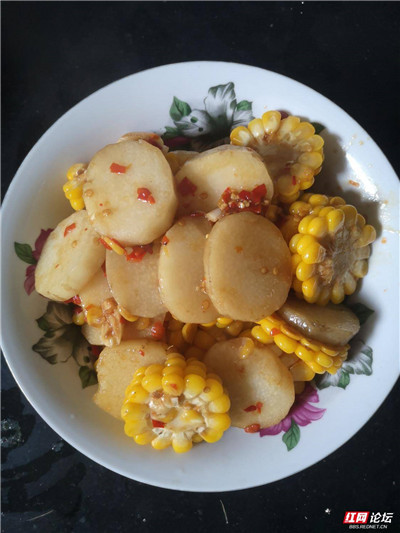 味道湖南玉米炒淮山加入这两样东西就有满满湖南味