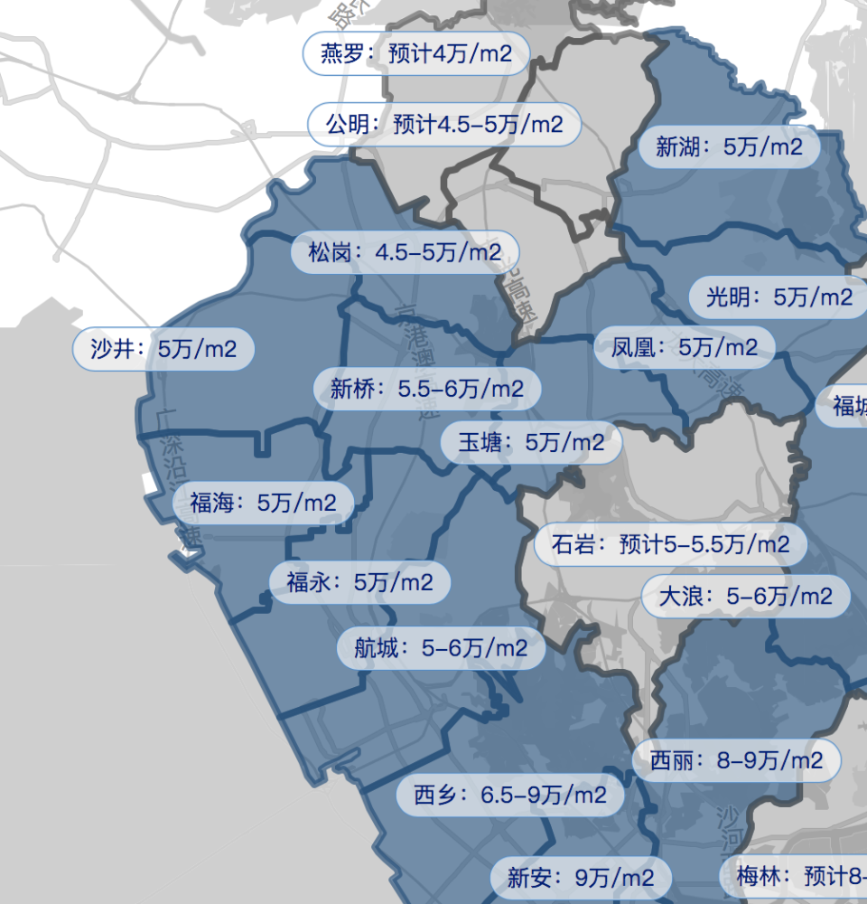 2020深圳各区房价地图图片