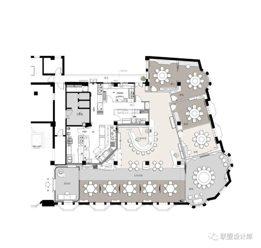 主題餐廳設計參考圖合集160套丨jpg無水印》《 贈品三,餐廳平面