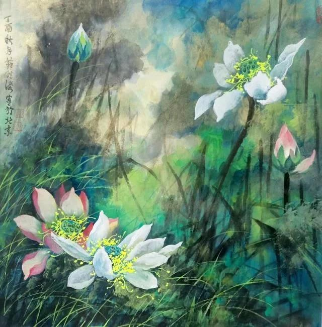 一池荷花,苏继海绘画作品欣赏