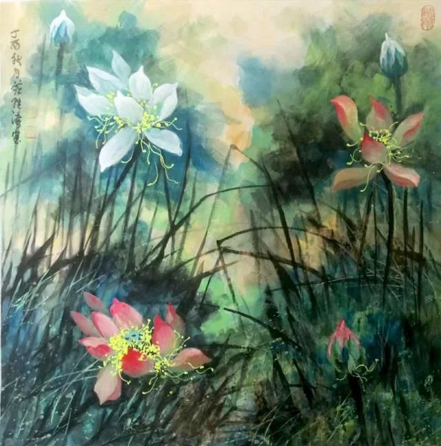 一池荷花,苏继海绘画作品欣赏