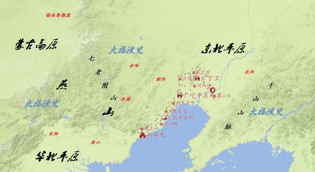 遼西走廊在山海關之前,華北平原和東北平原之間的聯絡主要靠三條橫穿