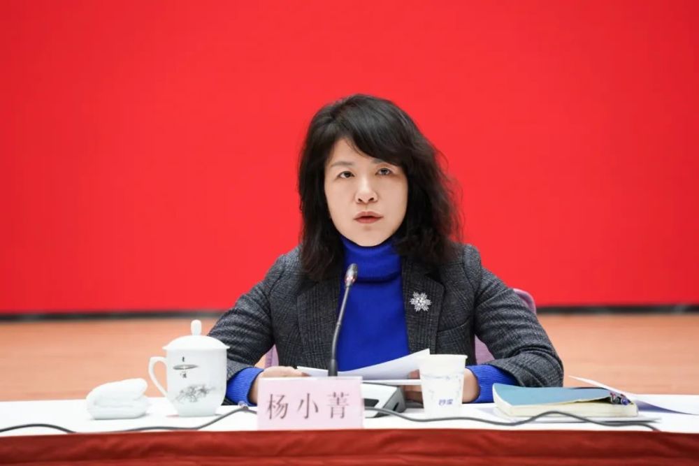 区委副书记,代理区长杨小菁作主题发言并提出具体要求:在强化青浦的