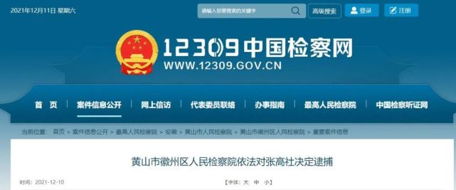 检察院受理了由铜陵市铜官区监察委员会移送审查起诉的张高社涉嫌受贿
