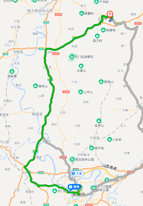 国道357桂林全程路线图图片