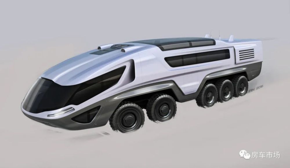 未来星际漫游房车10x10驱动可穿行沙漠灾难来了也不用怕