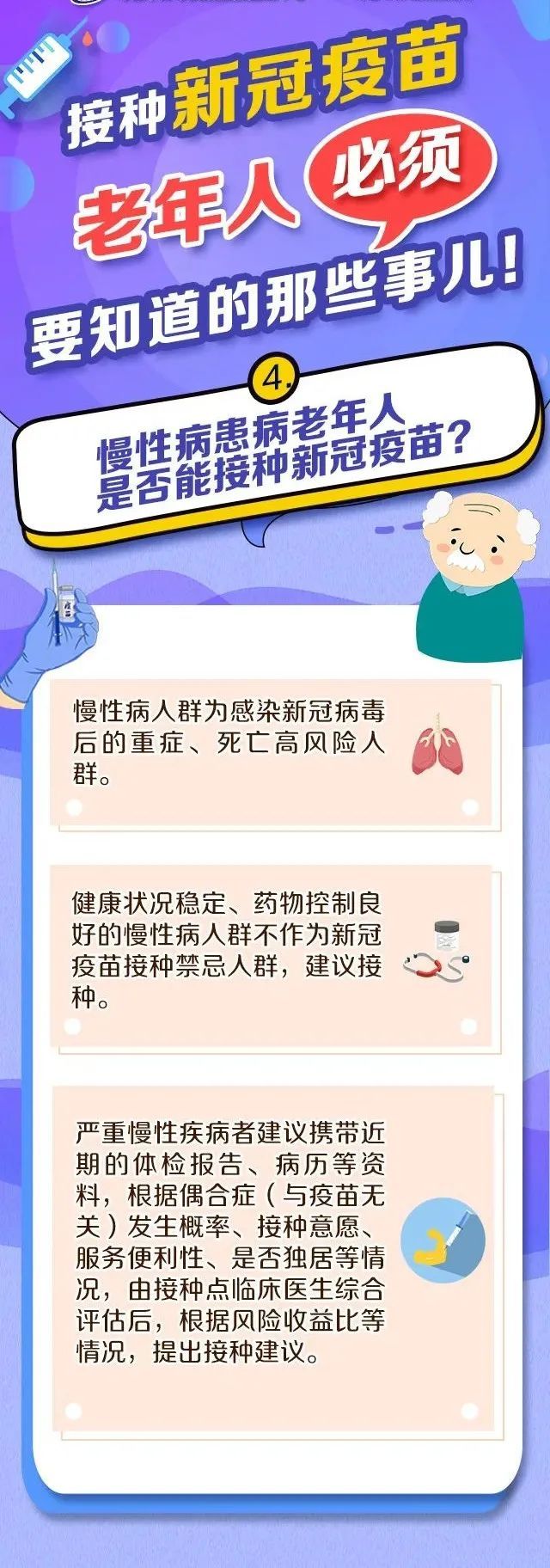 防疫小贴士慢性病患病老年人是否能接种新冠疫苗