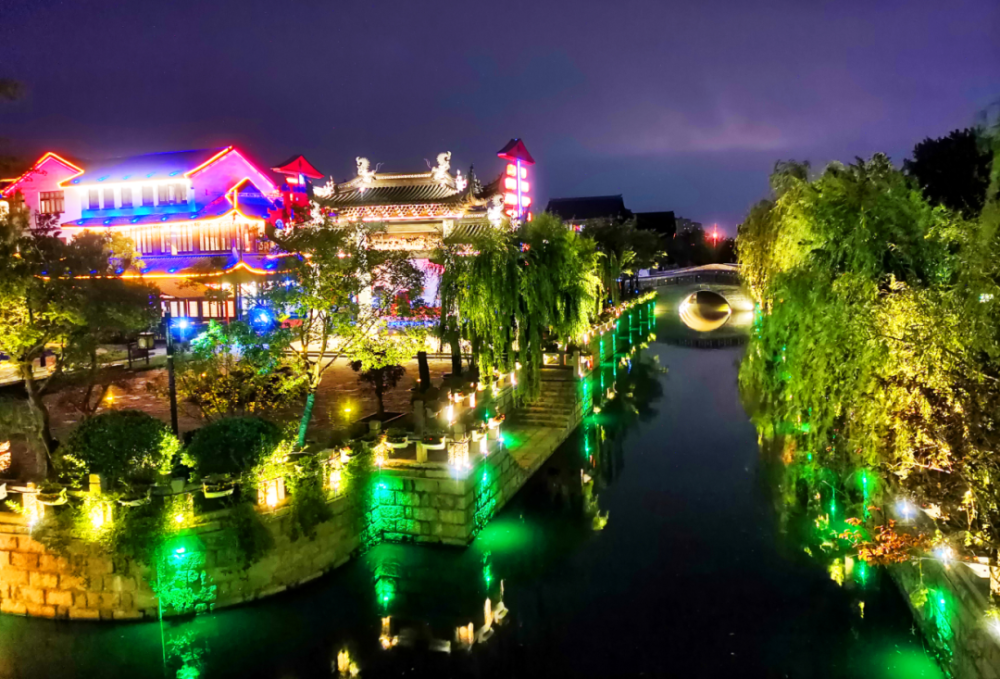 东台西溪夜景图片图片