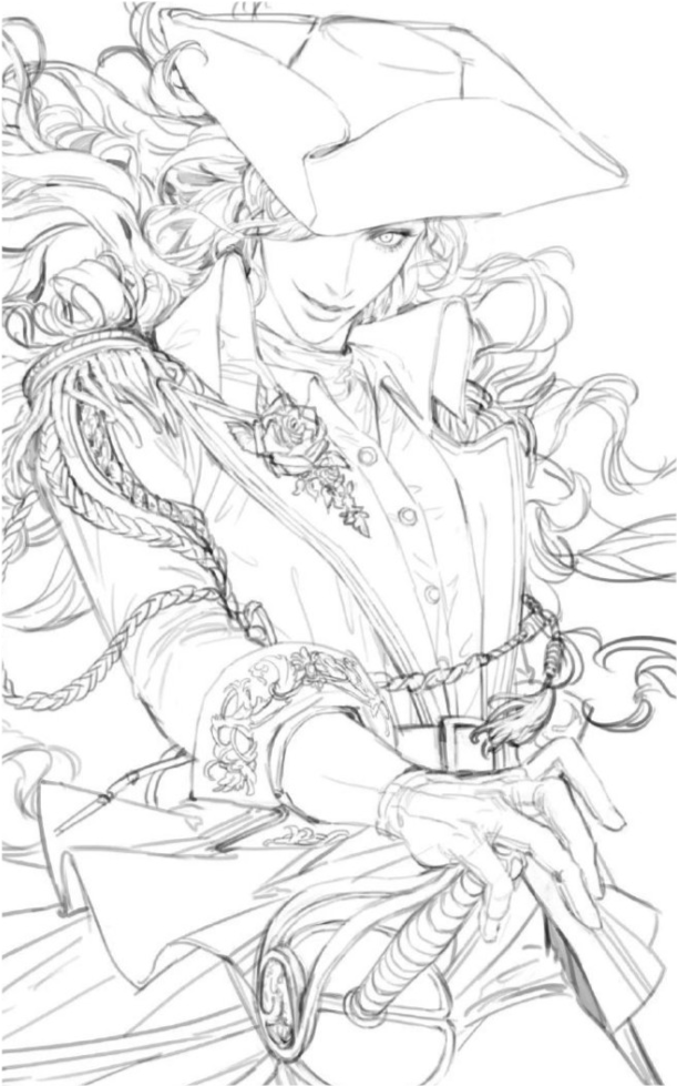 画师推荐韩国插画师pilyeon的人物线稿