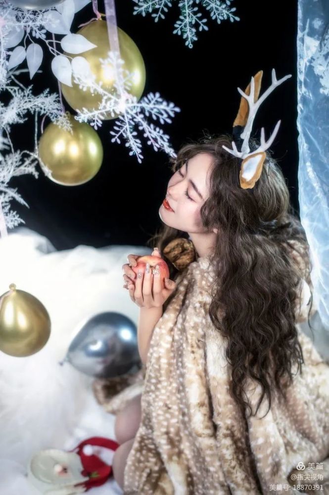 人像摄影麋鹿女孩