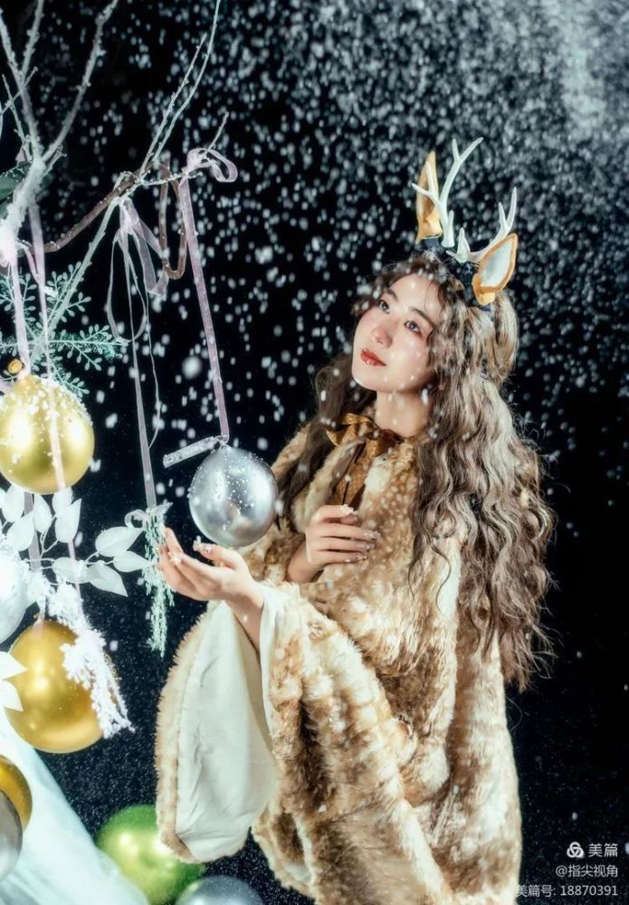 人像摄影麋鹿女孩