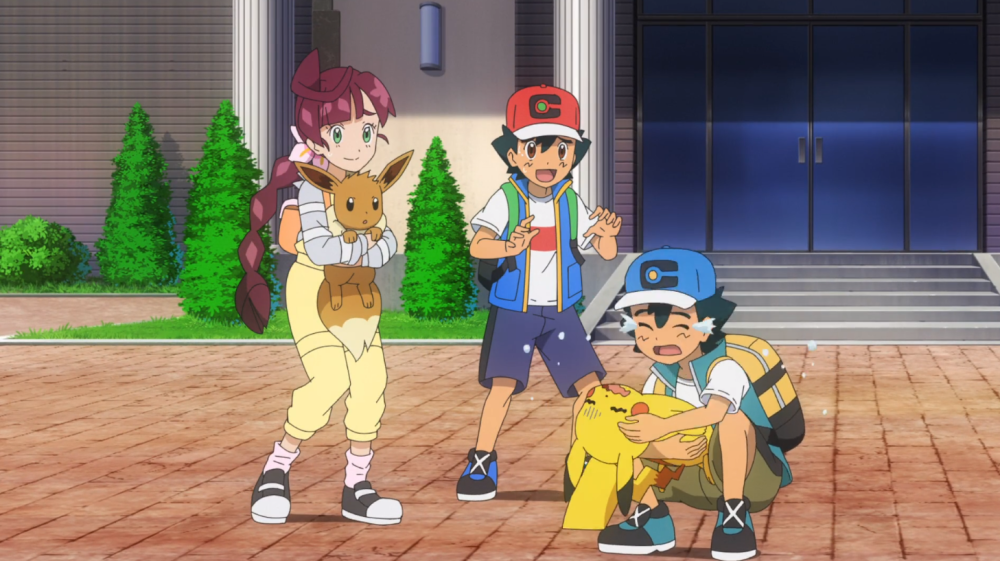 小智和小春遇到了异色智,没想到异色智是胆小性格,动不动就哇哇大哭