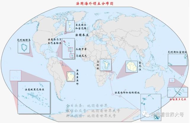 法国海外领地分布图世界海洋专属经济区第二大的国家不是俄罗斯加拿大