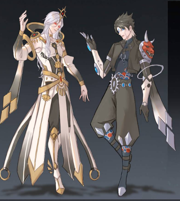 元歌源梦设计里的高质量傀儡双极星白发面具帅呆却被玩偶熊抢了风头