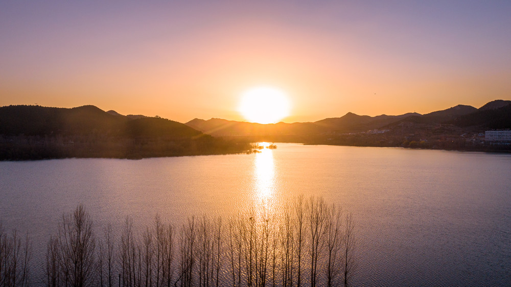 山东好景|狼猫山水库看夕阳_腾讯新闻