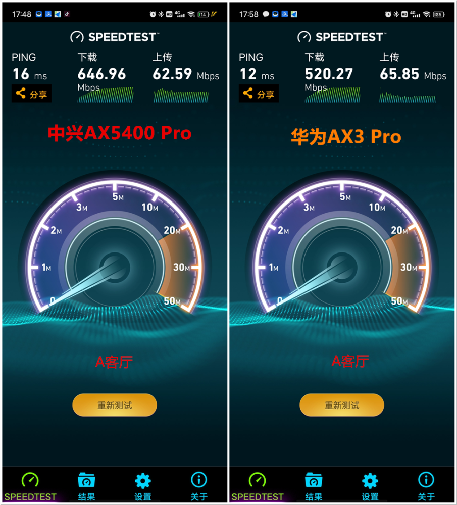 号称蓝星最强中兴ax5400pro路由器表现如何对比华为实测来了