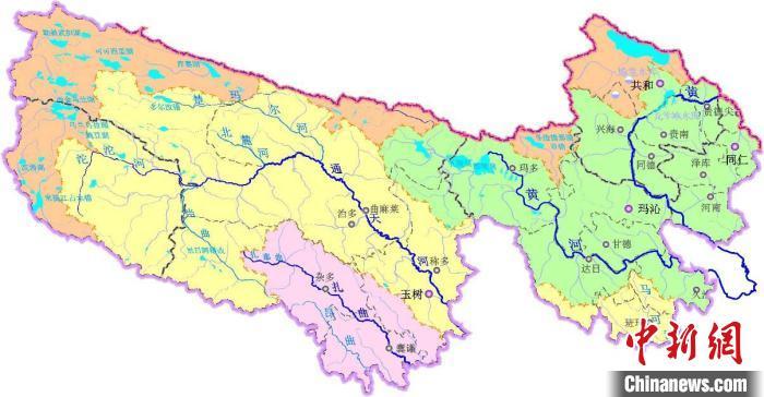 图为中华水塔流域片区布局图. 青海省水利厅 供图