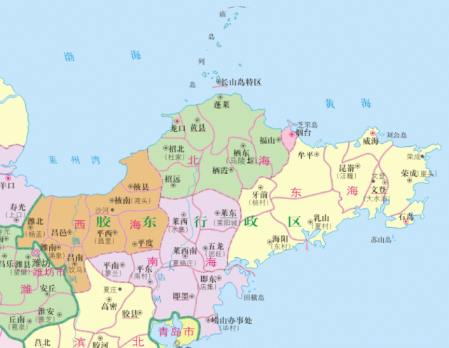 山东省海陆位置图片