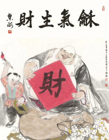 张智栋108幅人间弥勒国画作品于厦门佛事用品展全球发布
